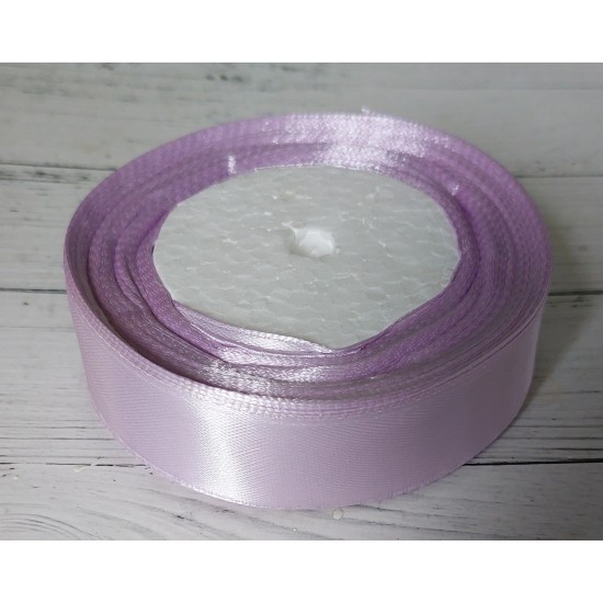 ОПТ Лента атласная однотонная 2,5 см*25 ярдов цв. светло-сиреневый 45, цена за катушку